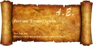 Avram Ermelinda névjegykártya